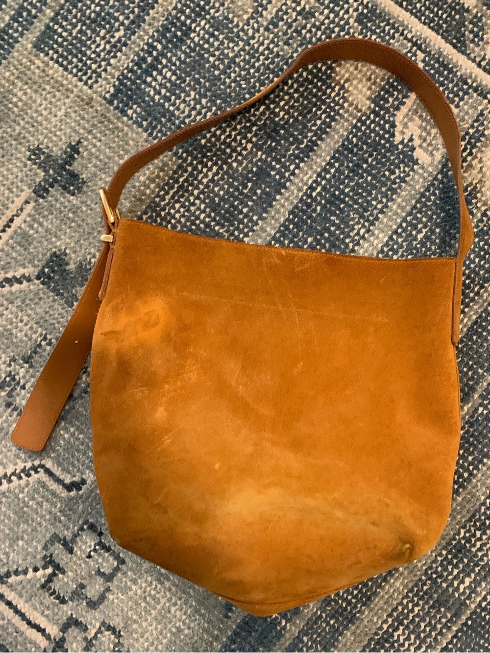 Madewell Suede Bucket Tote **flawed